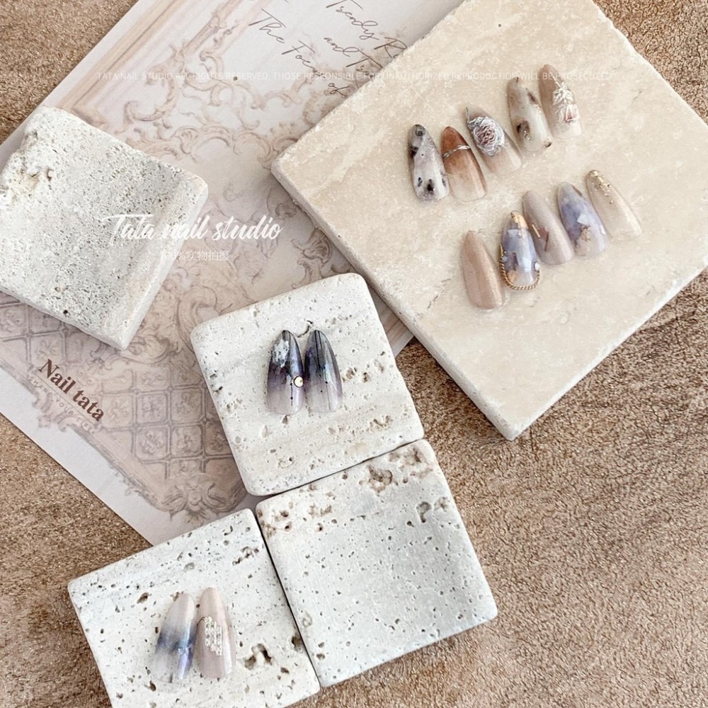 自然質感原石拍照道具/多款可選【Tata同款 美甲工具 美甲 拍照 攝影 道具 質感 復古 美甲拍照】-細節圖2