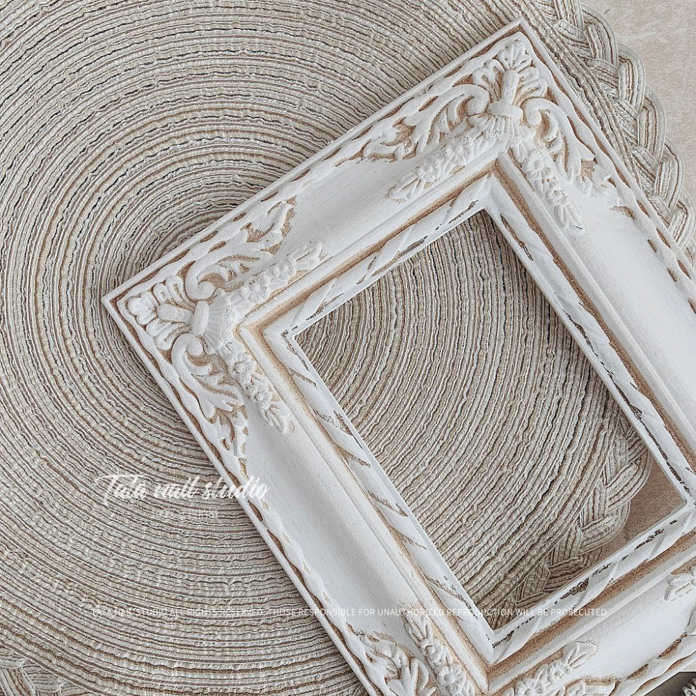 復古巴洛克仿石膏框架【Tata同款 美甲拍照 美甲 拍照 攝影 擺飾 相框 美甲擺飾】-細節圖2