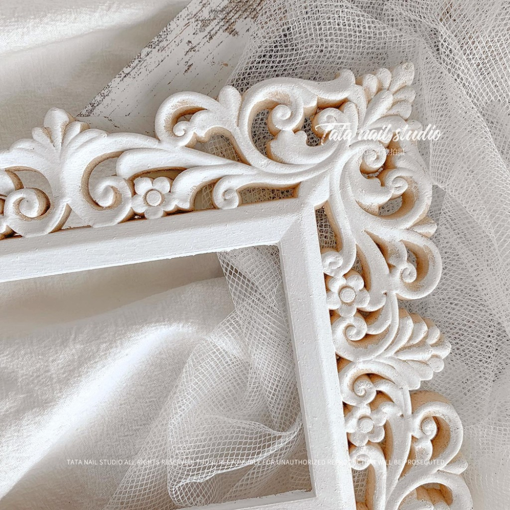 復古巴洛克仿石膏框架【Tata同款 美甲拍照 美甲 拍照 攝影 擺飾 相框 美甲擺飾】-細節圖4