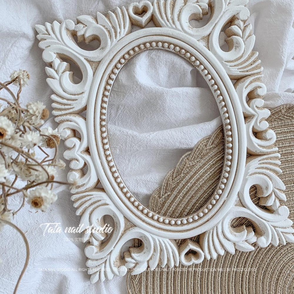 復古巴洛克仿石膏框架【Tata同款 美甲拍照 美甲 拍照 攝影 擺飾 相框 美甲擺飾】-細節圖5