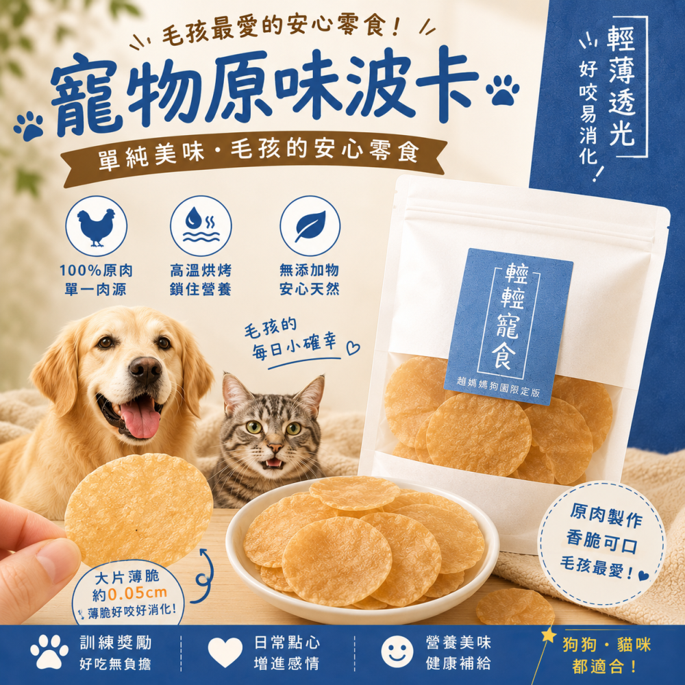 【轆轆寵食－卡滋雞波卡｜趙媽媽狗園限定版】 寵物零食 波卡 健康 訓練-細節圖2