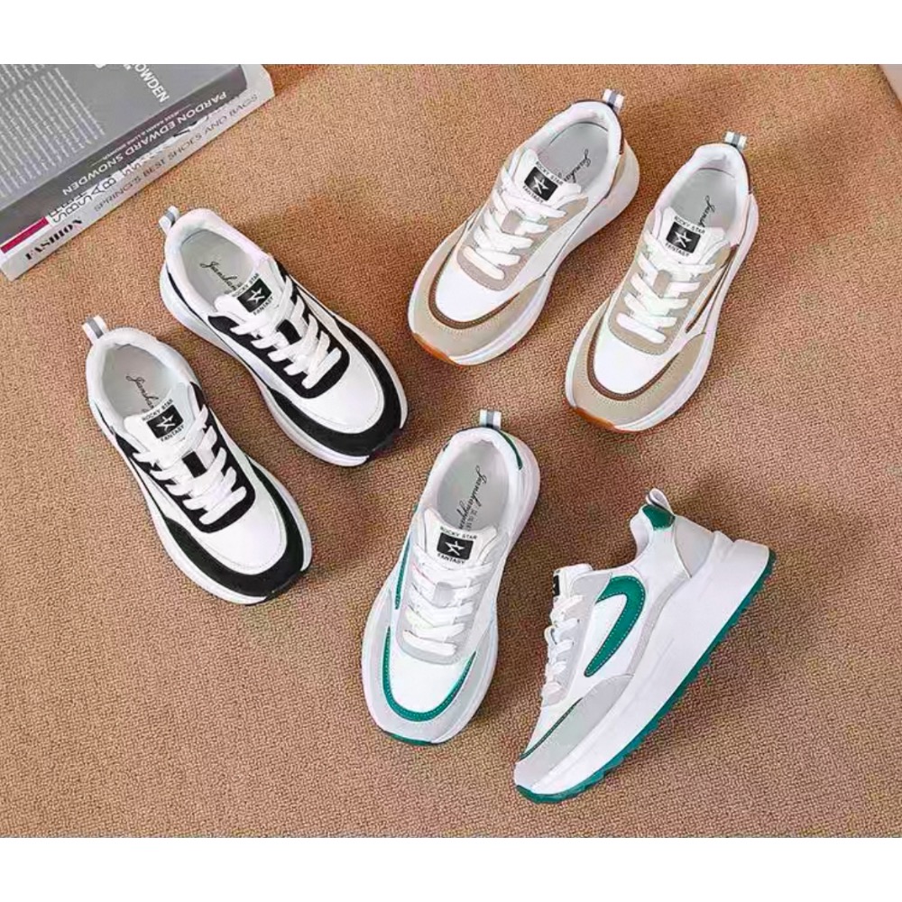 拼色✔️百搭厚底阿甘鞋休閒運動鞋-細節圖2