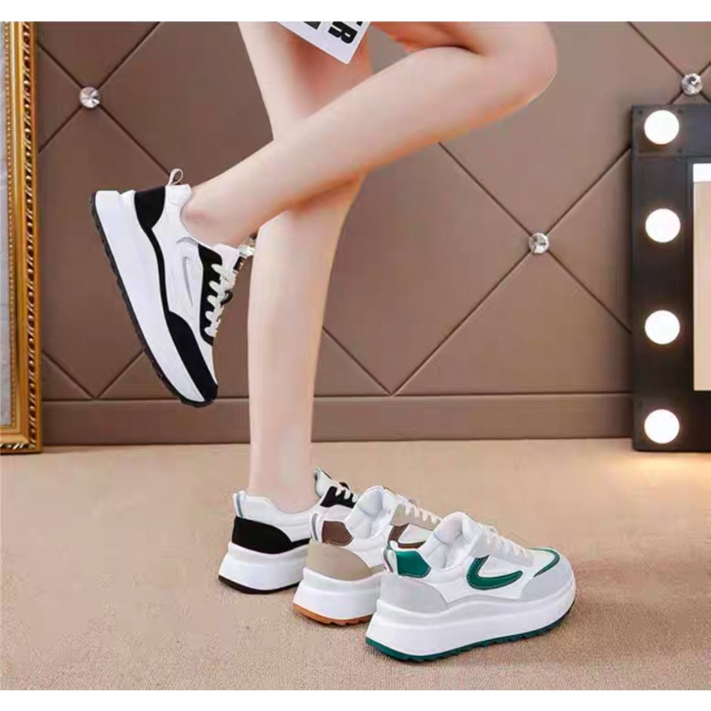 拼色✔️百搭厚底阿甘鞋休閒運動鞋-細節圖3