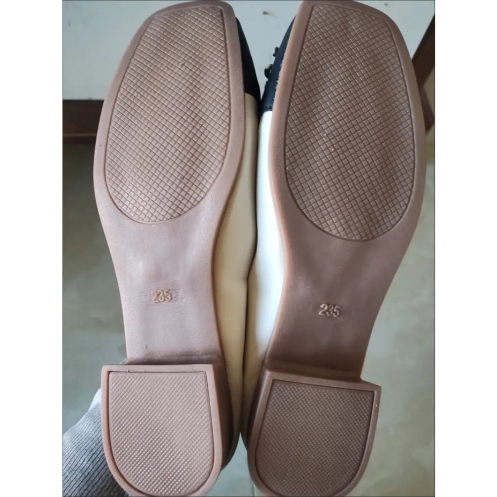 秋冬新款百搭水鑽寶石拼色淺口方頭跟鞋-細節圖9