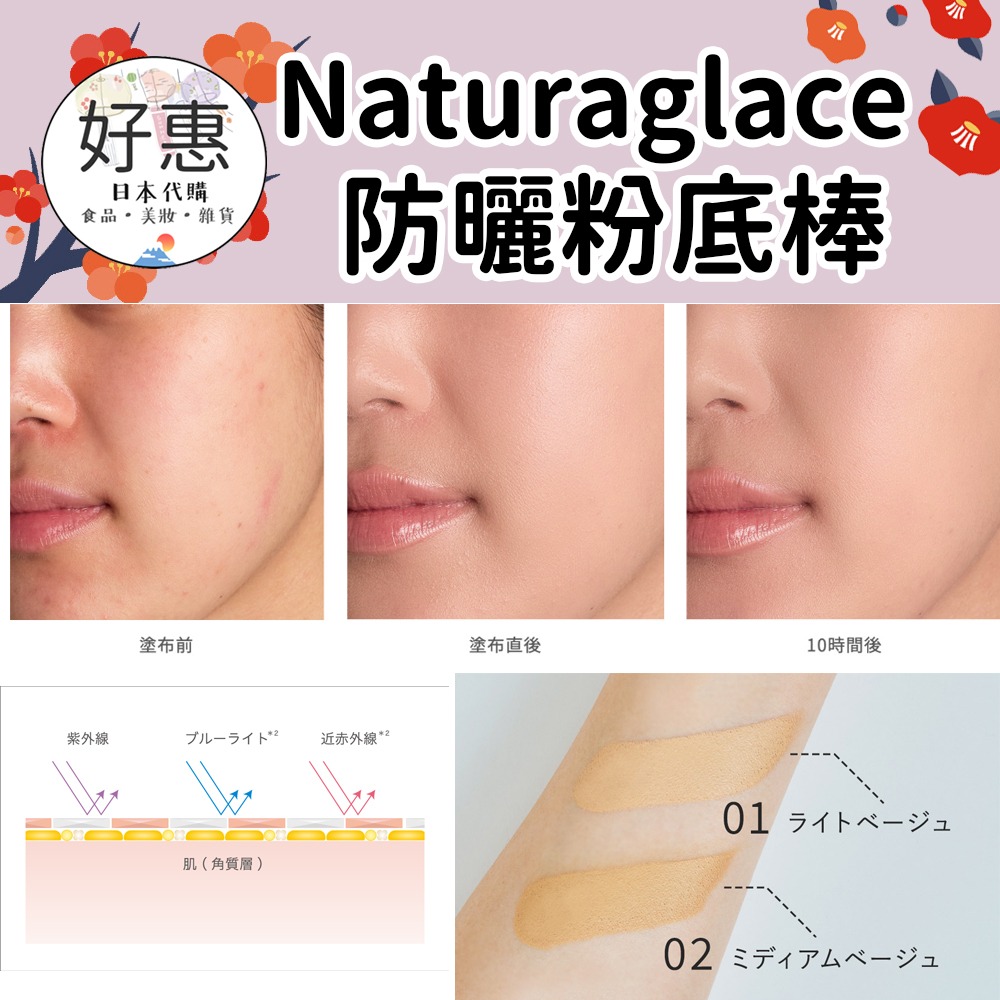 【Naturaglace】高遮瑕 防曬粉底棒 防曬打亮棒 敏感肌 植物彩妝 孕婦彩妝-細節圖2