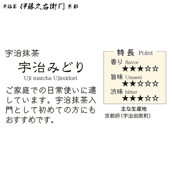 伊藤久右衛門🌟無糖抹茶粉｜宇治みどり、清壽の森、碾上、壽久、寶久-細節圖3