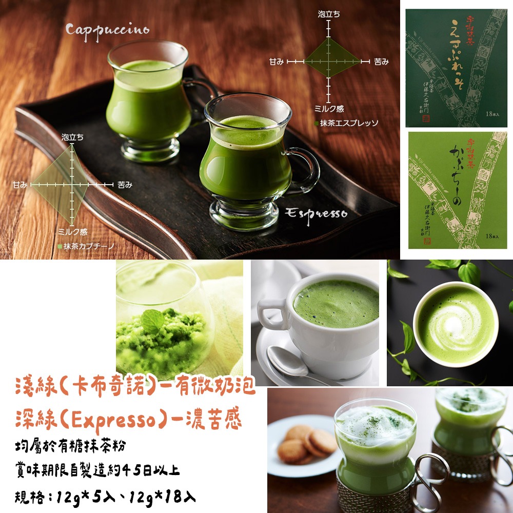 伊藤久右衛門🌟有糖抹茶粉｜淺綠、深綠、抹茶Expresso、抹茶拿鐵、宇治抹茶-細節圖2