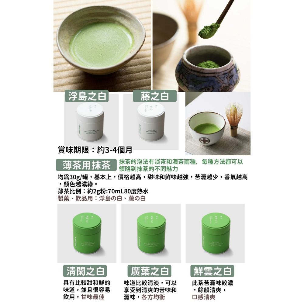 中村藤吉🌟無糖抹茶粉｜30g罐裝、宇治之昔、鮮雲之白、成光之昔、抹茶烘焙、藤の白-細節圖2