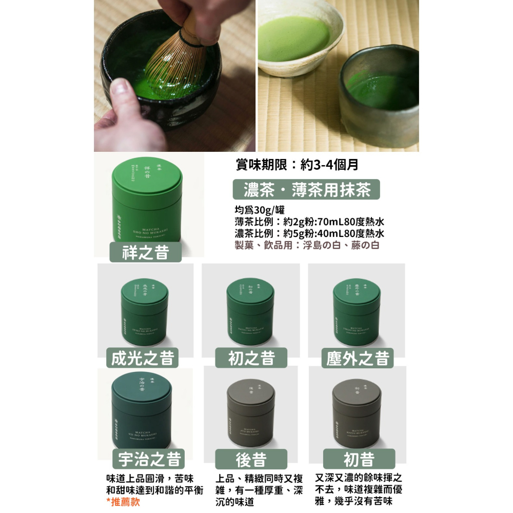 中村藤吉🌟無糖抹茶粉｜30g罐裝、宇治之昔、鮮雲之白、成光之昔、抹茶烘焙、藤の白-細節圖3