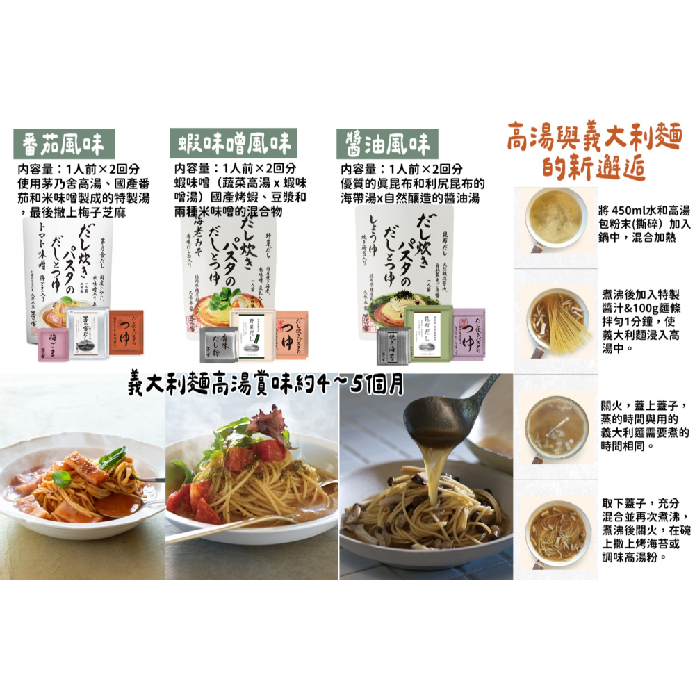 茅乃舍🌟日式義大利麵調理包｜醬油風味、蝦味噌風味、番茄風味、日式義大利麵-細節圖2
