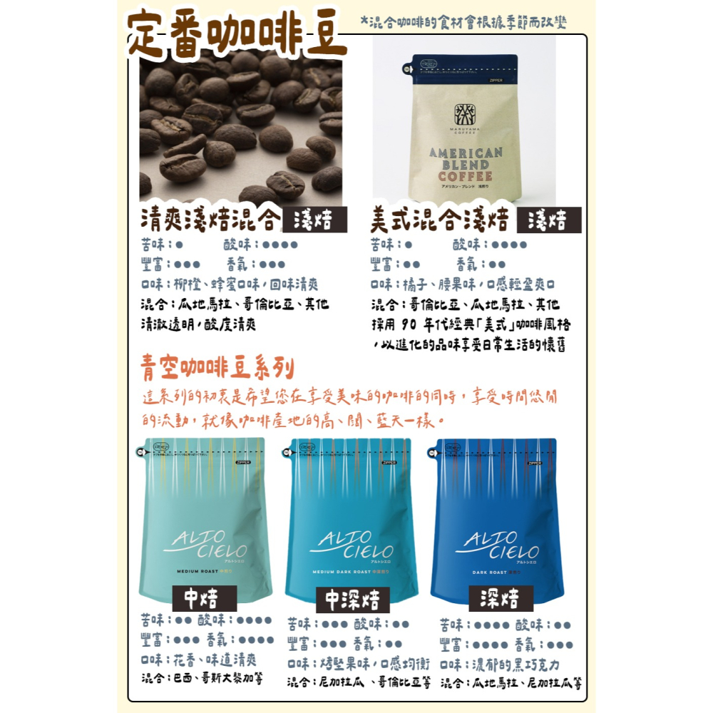 丸山咖啡🌟咖啡包｜經典深焙、低咖啡因深焙、美式混合、青空系列、單一產地-細節圖2