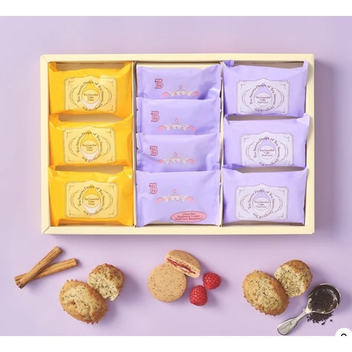 ［9月團限定］TeaDrop🌟限定綜合禮盒｜伯爵茶覆盆子夾心餅乾、伯爵茶蛋糕、印度奶茶蛋糕、茶點心禮盒-細節圖2