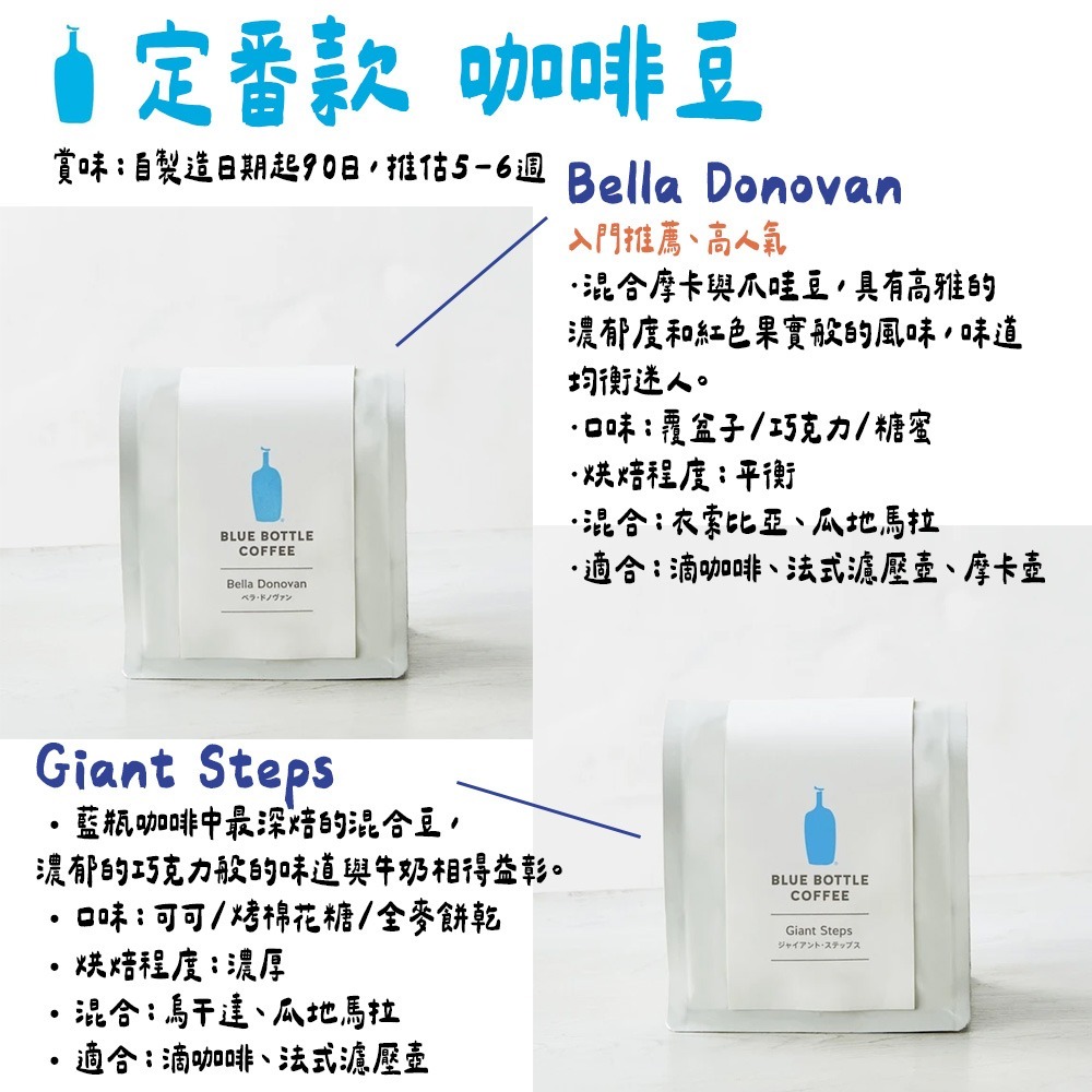 藍瓶咖啡🌟定番咖啡豆｜200g、Bella Donovan、Three Africas、BRIGHT風味豆-細節圖2