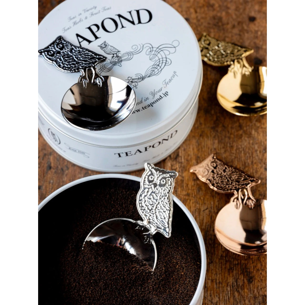 Teapond🌟貓頭鷹造型茶匙｜日本製、不鏽鋼茶匙、圓形茶匙-細節圖3