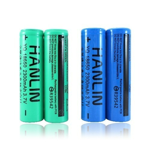 【HANLIN】18650 鋰電池 兩入 2300mAh 充電電池 平頭尖頭凸點電池