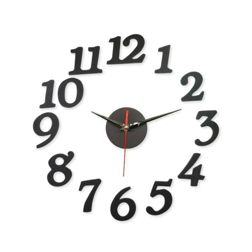 DIY數字掛鐘 牆面自黏數字掛鐘 立體數字壁鐘 黏貼牆面掛鐘時鐘