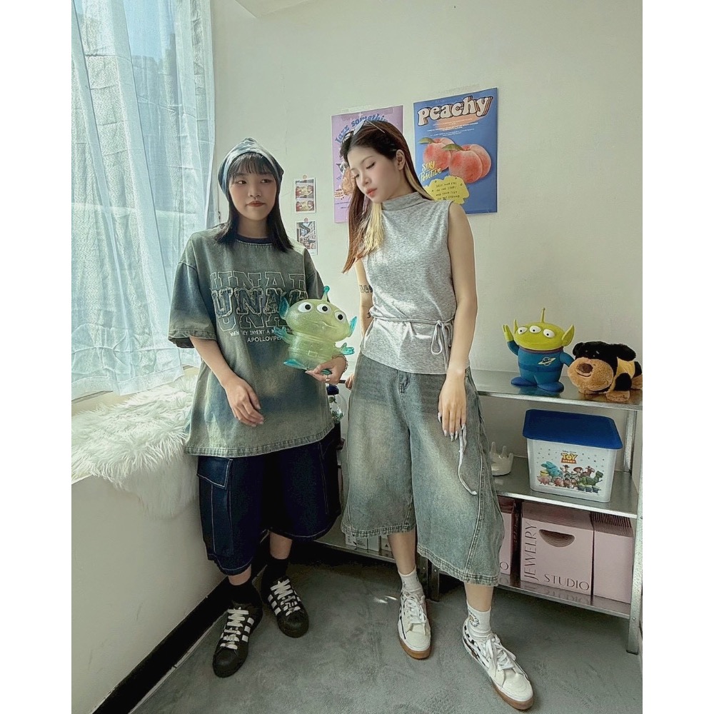 Jone.刷舊七分褲-細節圖2