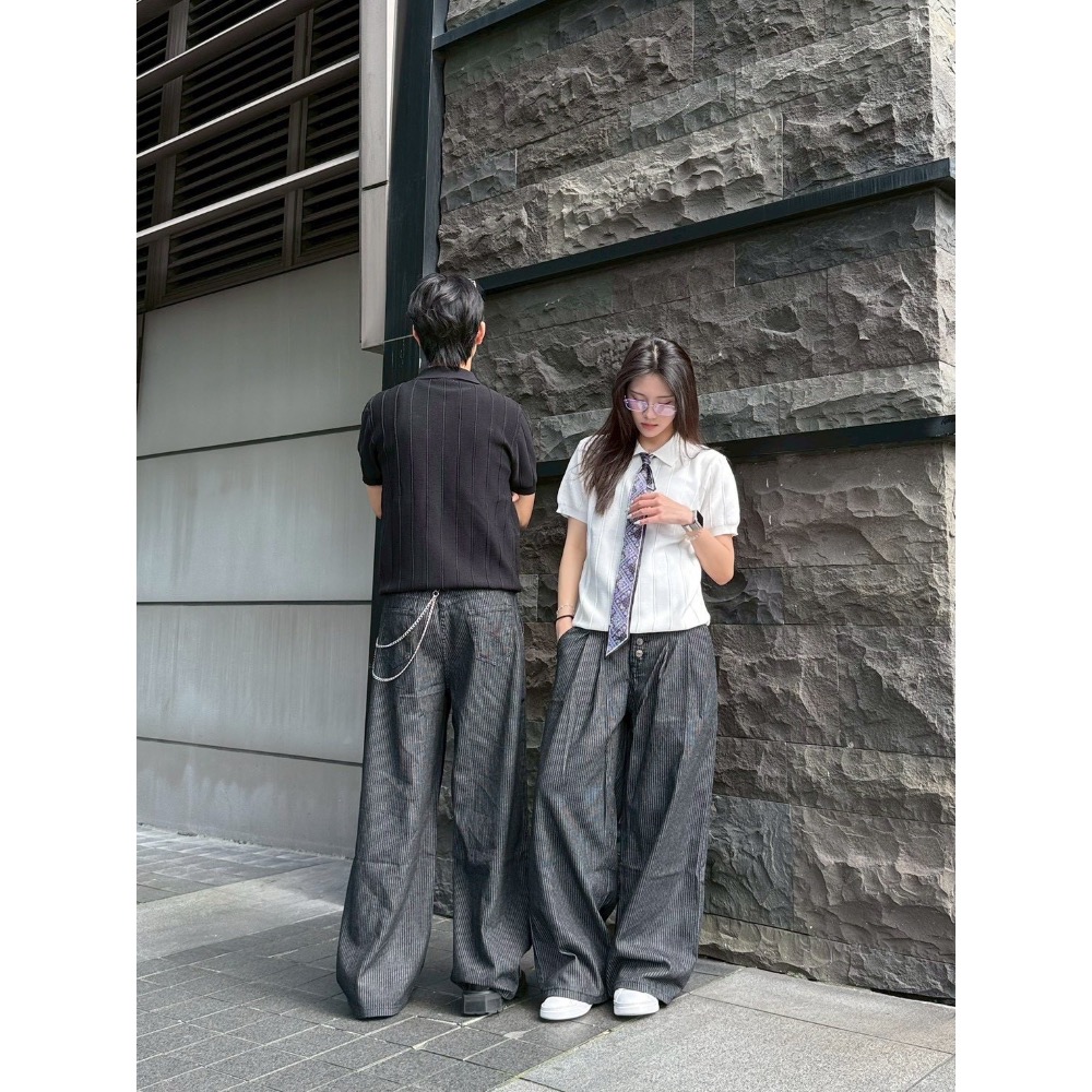 Jone.直條排釦西褲-細節圖2