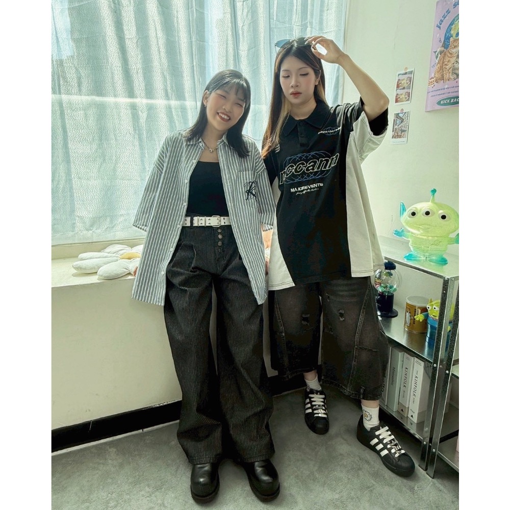 Jone.直條排釦西褲-細節圖10