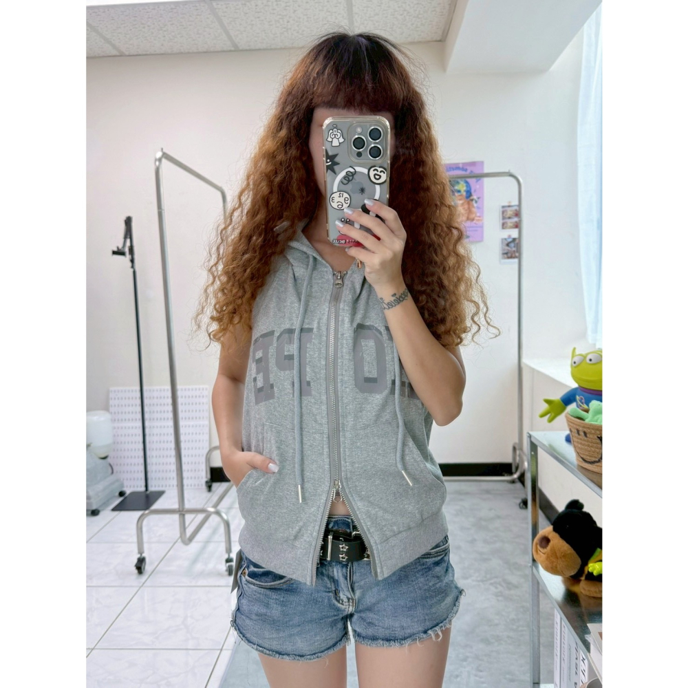 July.雙拉鏈連帽背心-細節圖6
