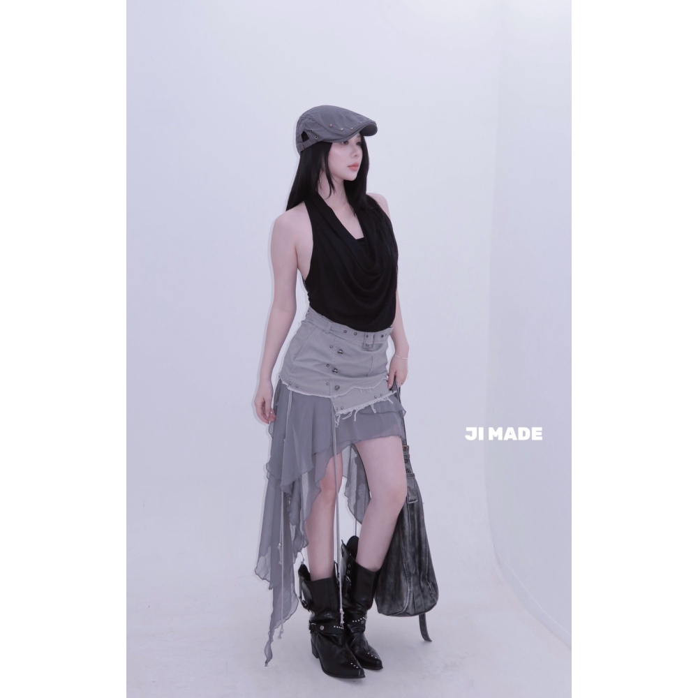 July.盪領繞脖美背背心-細節圖2