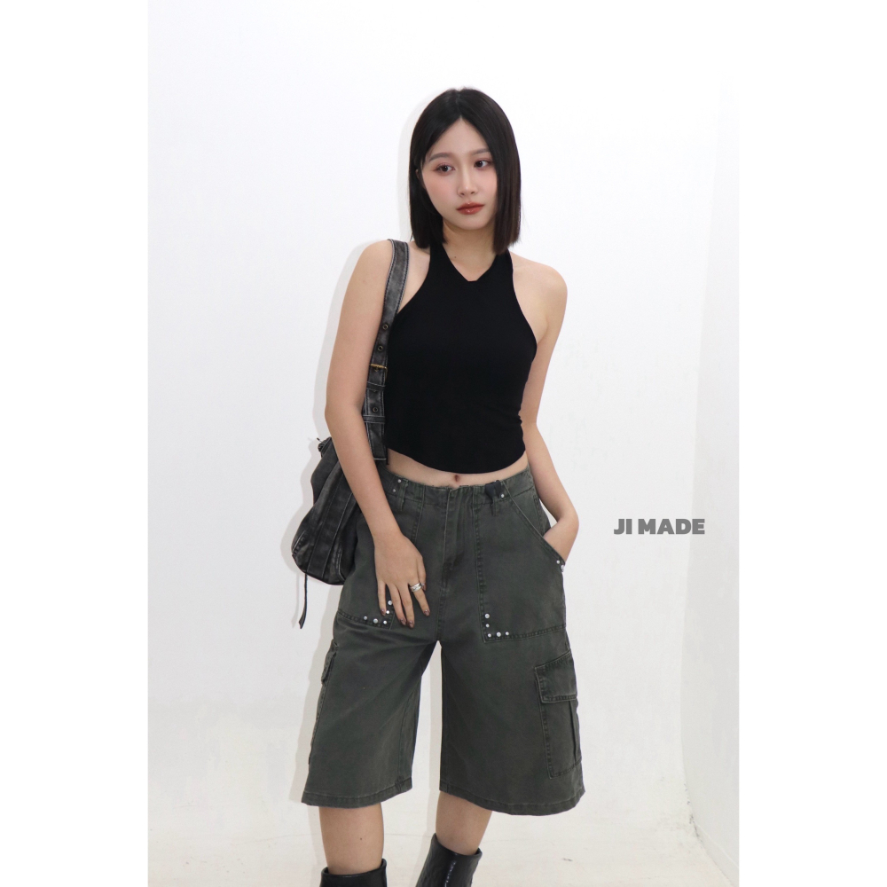 July.掛脖美背綁帶背心-細節圖8