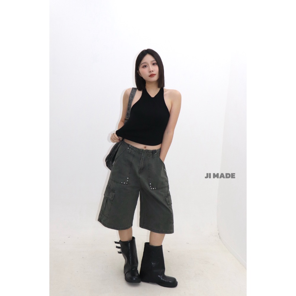 July.掛脖美背綁帶背心-規格圖11