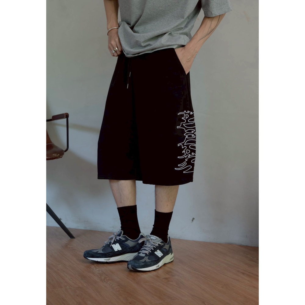 July.側刺繡彎刀棉褲-細節圖8