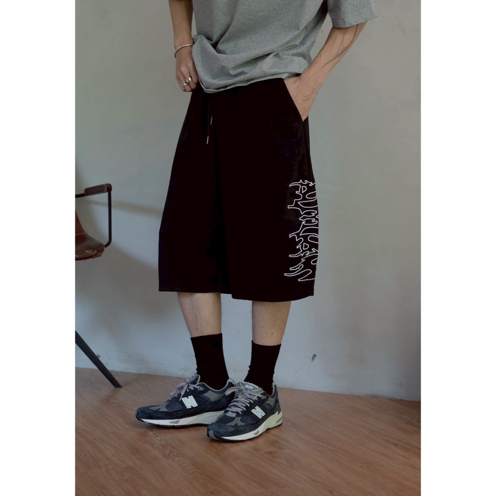 July.側刺繡彎刀棉褲-規格圖11