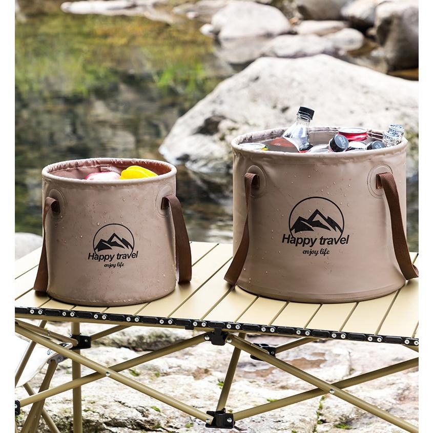 【小米粉】水桶 露營水桶 戶外水桶 手提水桶 摺疊水桶 可折疊水桶 旅行水桶 圓形折疊水桶 折疊盆 戶外水桶-細節圖8