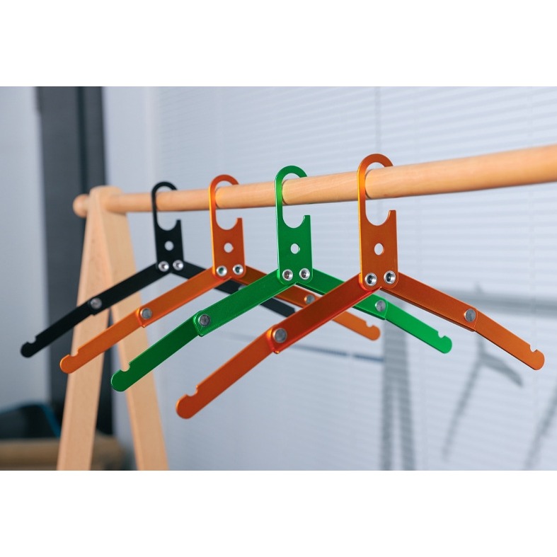 【小米粉】鋁合金摺疊衣架 多功能折疊衣架 曬衣夾 折疊衣架 收納衣架 輕便式 鋁合金 露營 登山 旅行 衣架-細節圖11