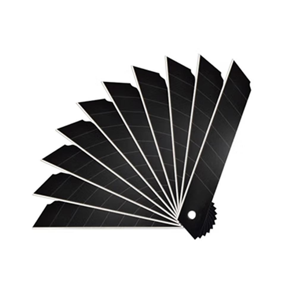 【小米粉】田島 TAJIMA 美工刀刀片18mm L型替換刀片 耐用型 刀片 密刃 黑刃 LB50DH CB50RBKH-細節圖3