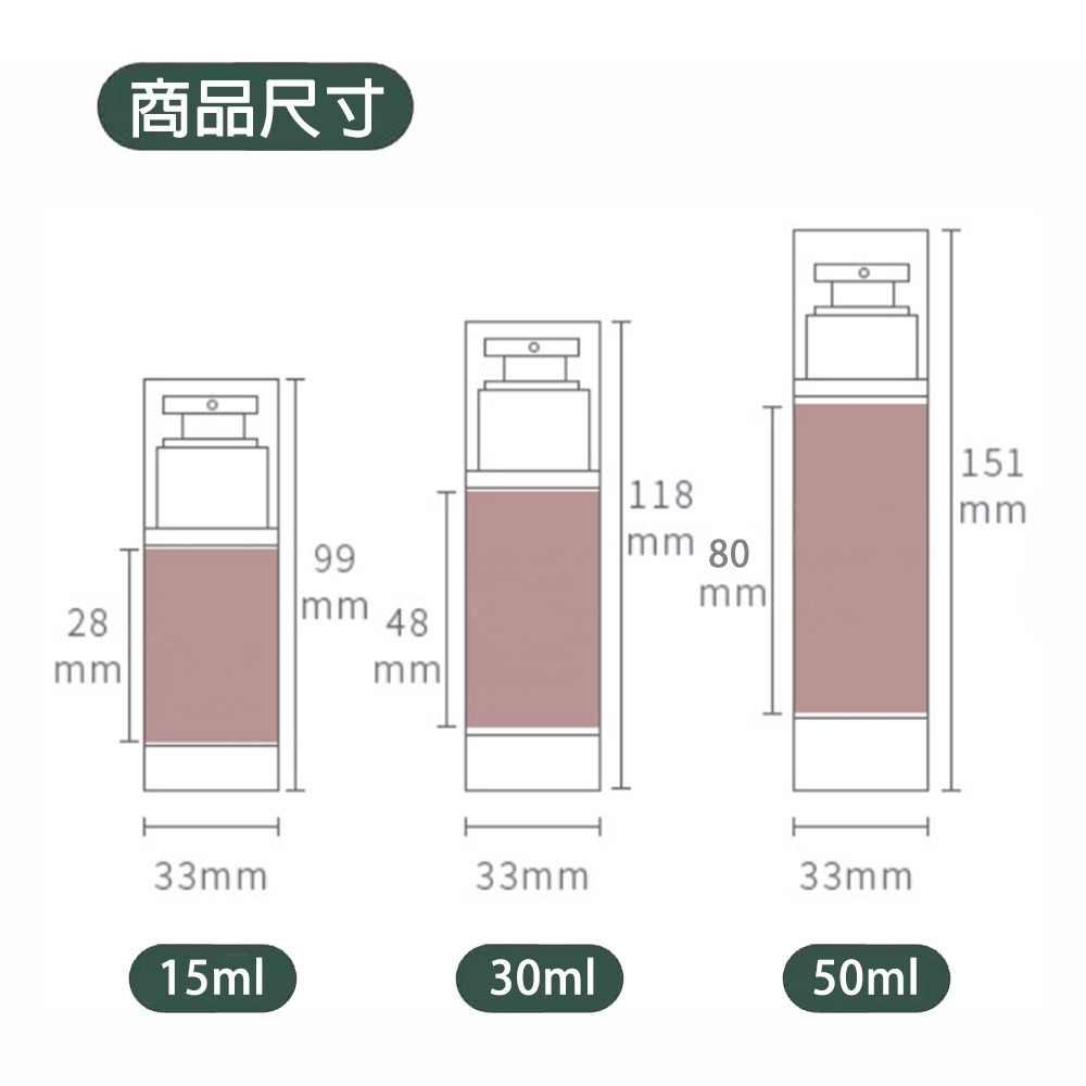 【小米粉】真空分裝瓶 乳液瓶 噴霧瓶 旅行分裝瓶 真空按壓瓶 AS噴霧瓶 真空瓶 噴瓶 乳液 旅行分裝瓶-細節圖6