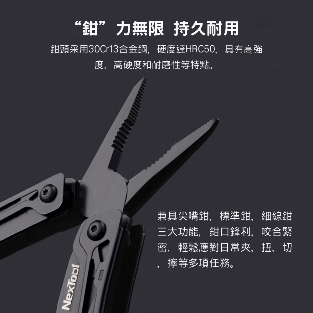 【小米粉】有品 納拓多功能刀 NexTool 瑞士刀 剪刀 鉗子 螺絲刀 尖嘴鉗 木鋸 開瓶刀 細線鉗 10種功能-細節圖4