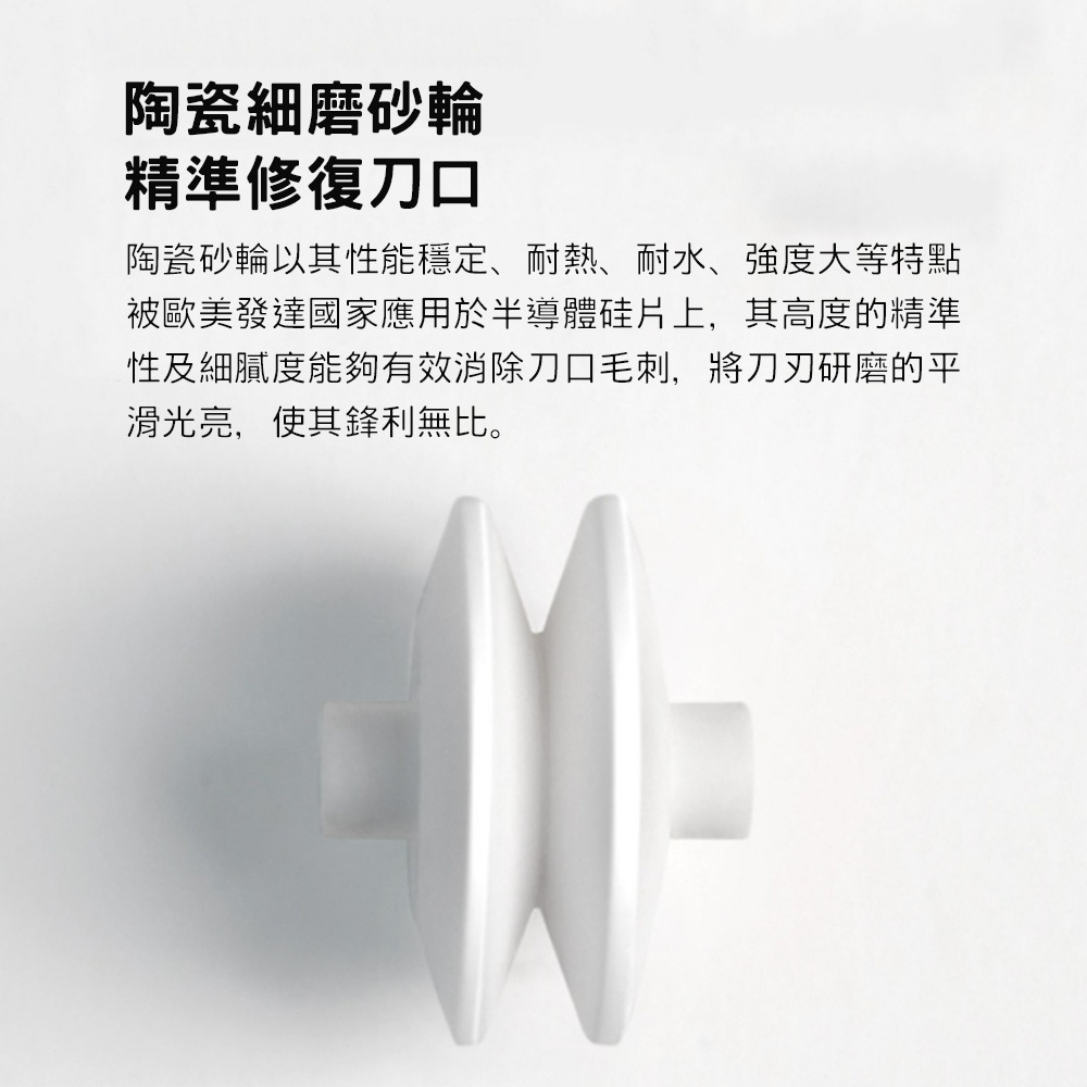 【小米粉】有品 火候雙輪磨刀器 磨刀機 磨刀石 家用多功能磨刀器 磨菜刀 廚房用品 不銹鋼 金剛石 火侯磨刀器-細節圖5