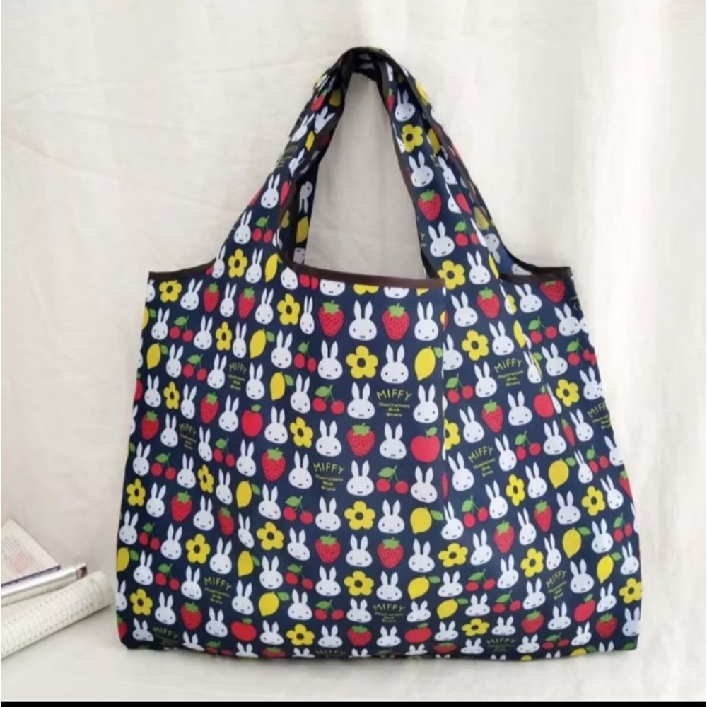 miffy 米飛兔 米菲兔 折疊 防水購物袋 大容量 手提袋 環保袋-細節圖2