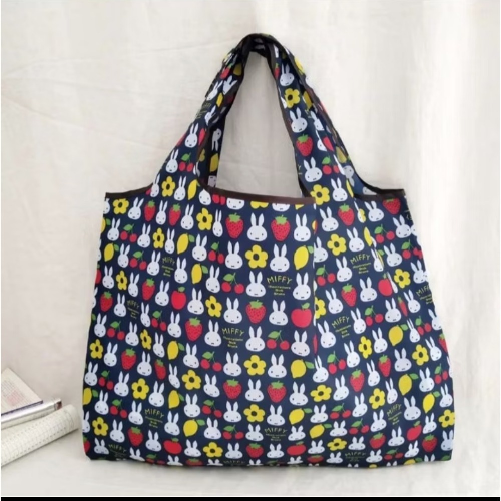miffy 米飛兔 米菲兔 折疊 防水購物袋 大容量 手提袋 環保袋-細節圖2