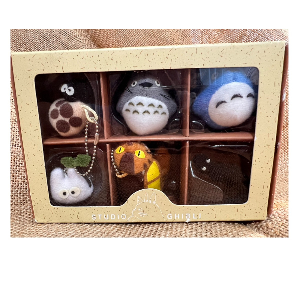 日本正版 宮崎駿 Totoro 龍貓 豆豆龍 經典六入吊飾組 卜卜口 鑰匙圈 吊飾 龍貓鑰匙圈組合 吉祥物 龍貓 貓巴士-細節圖2