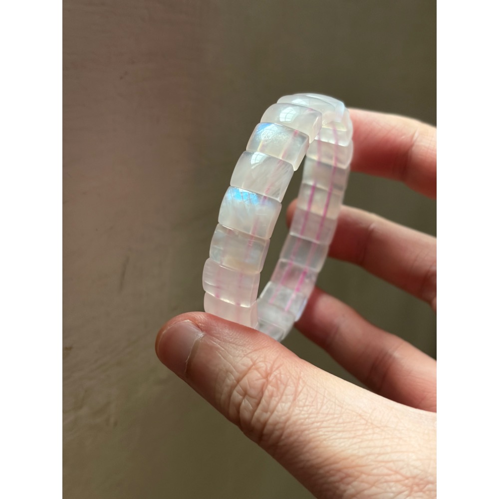 粉藍月光手排 小手圍15cm 12mm*5mm-細節圖2