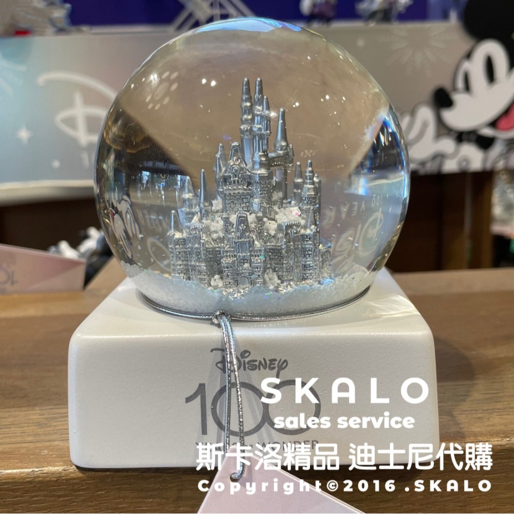 SKALO-［100週年&迪士尼城堡水晶球］上海迪士尼 擺飾禮物裝飾品 防偽標籤 Disney-細節圖4