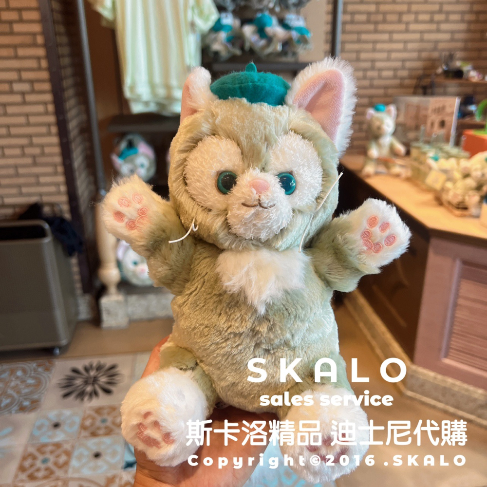 SKALO［手偶娃娃達菲熊&畫家貓］上海迪士尼 傑拉多尼 Duffy 玩具 公仔-細節圖4