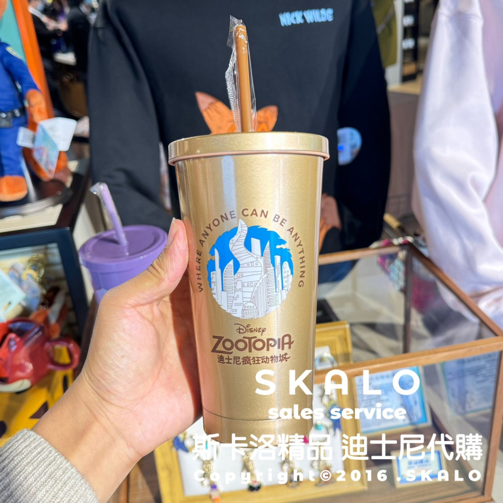 SKALO［動物方城市－不鏽鋼水杯］上海迪士尼 吸管杯 茱迪 B老大 綿羊 Disney-細節圖5