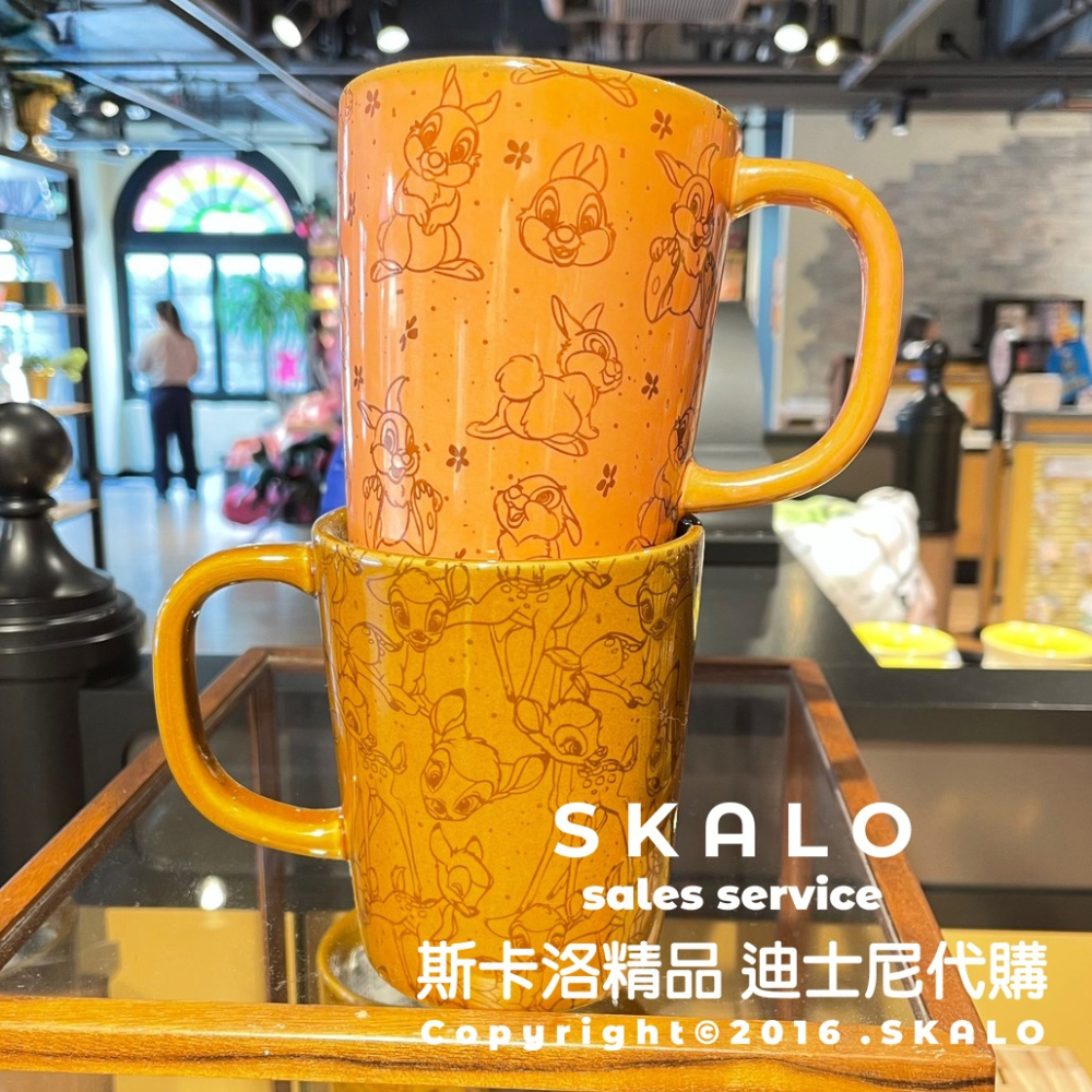 SKALO［小鹿斑比＆桑普兔杯子］上海迪士尼 馬克杯 Disney 桑普 梅花鹿-細節圖2