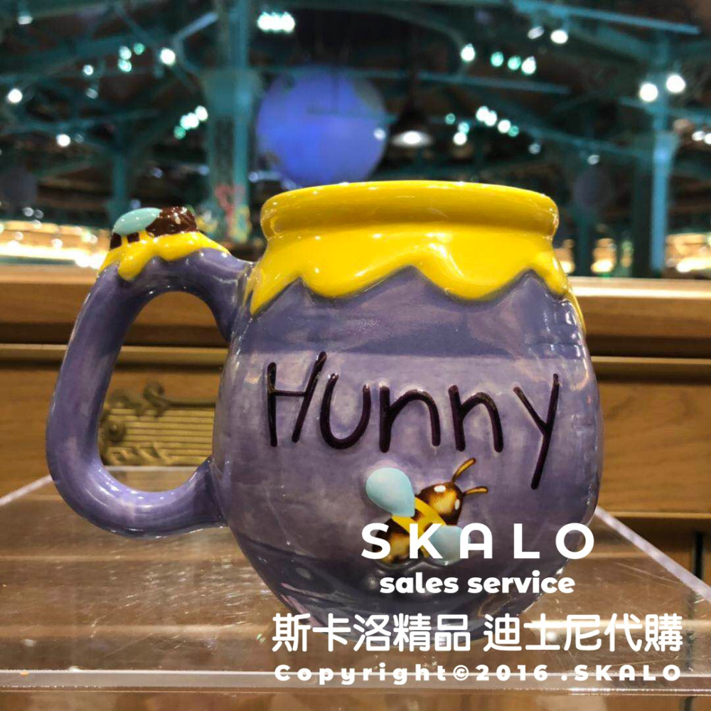 SKALO［小熊維尼蜂蜜罐馬克杯］上海迪士尼杯子 大容量水杯 維尼熊-細節圖3