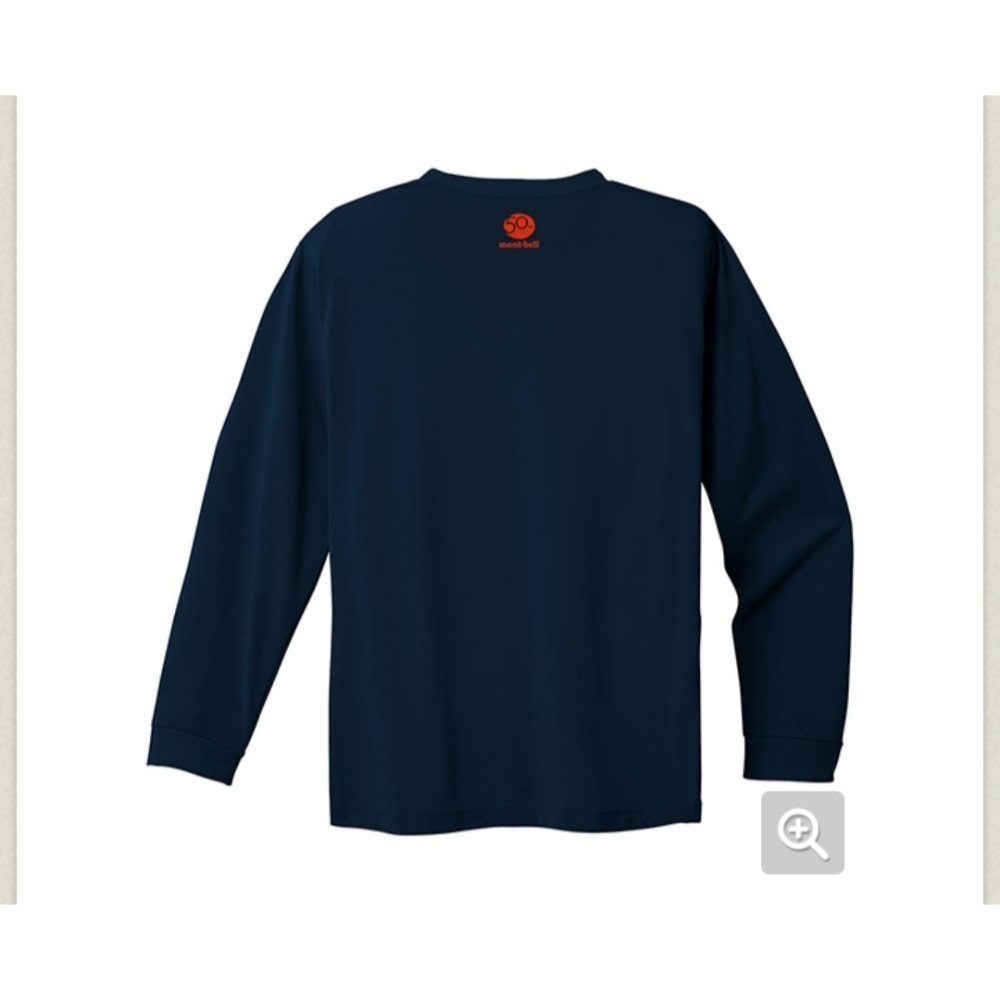 montbell wickron T恤 50周年限量款 長袖 排汗衣 中性款 1114012-細節圖3