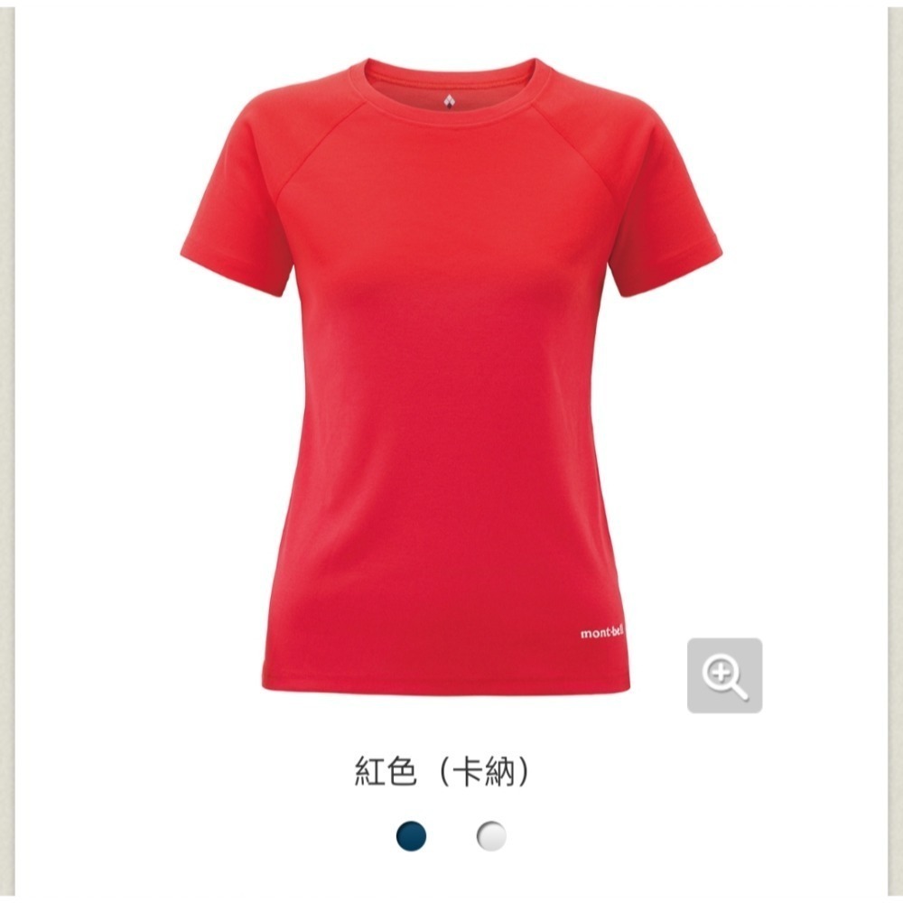 Montbell wickron T恤 女款 排汗衣（羅紋針織）-細節圖2