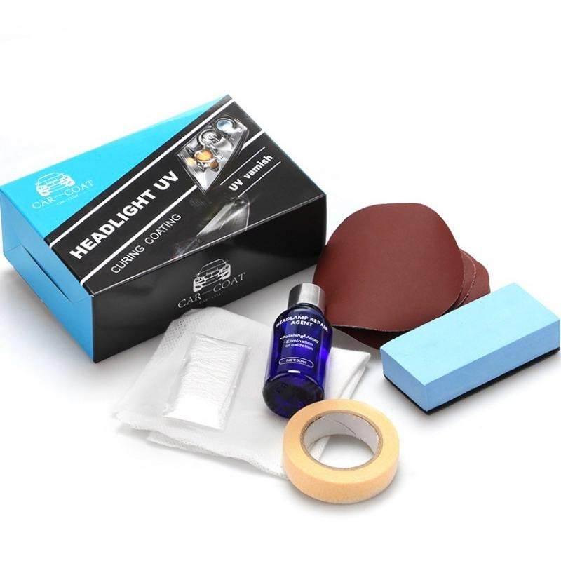 台灣現貨 大燈翻新劑 汽車大燈霧化還原劑 車燈翻新 車燈刮痕氧化 光亮鍍晶修復液 大燈 uv車燈修復液 大燈修復劑-細節圖8