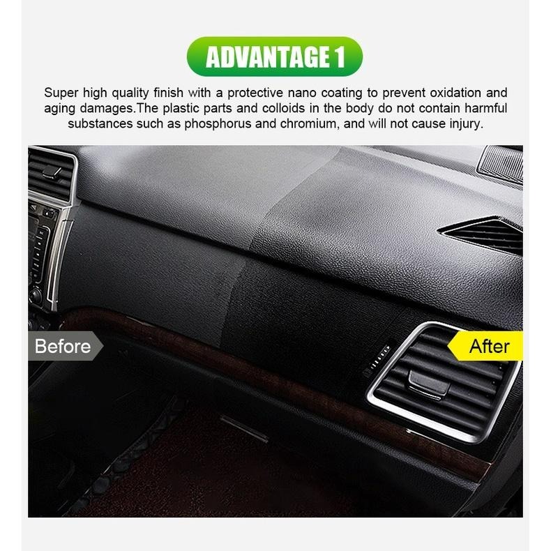 汽車翻新劑內飾鍍膜劑 真皮座椅上光養護塑料件翻新修復劑 表板蠟260ml 汽車內裝保養 汽車內裝清潔 內裝鍍膜-細節圖4
