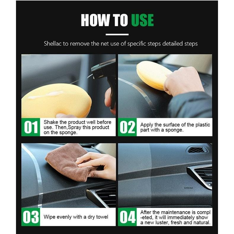 汽車翻新劑內飾鍍膜劑 真皮座椅上光養護塑料件翻新修復劑 表板蠟260ml 汽車內裝保養 汽車內裝清潔 內裝鍍膜-細節圖8