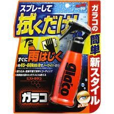 日本SOFT99 免雨刷玻璃撥水鍍膜劑 Mist Garaco 180ML 乾濕兩用  日本正品 強力潑水-細節圖3
